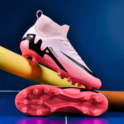 Fashion Pink Soccer Shoes Men Professional Lightweight Sock Men'S Football Shoe Outdoor Non-Slip Original Football Boot Sneakers